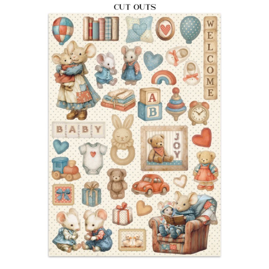 Junk Journal - Baby - 5 - Stamperia - Tidformera