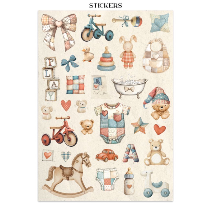 Junk Journal - Baby - 15 - Stamperia - Tidformera