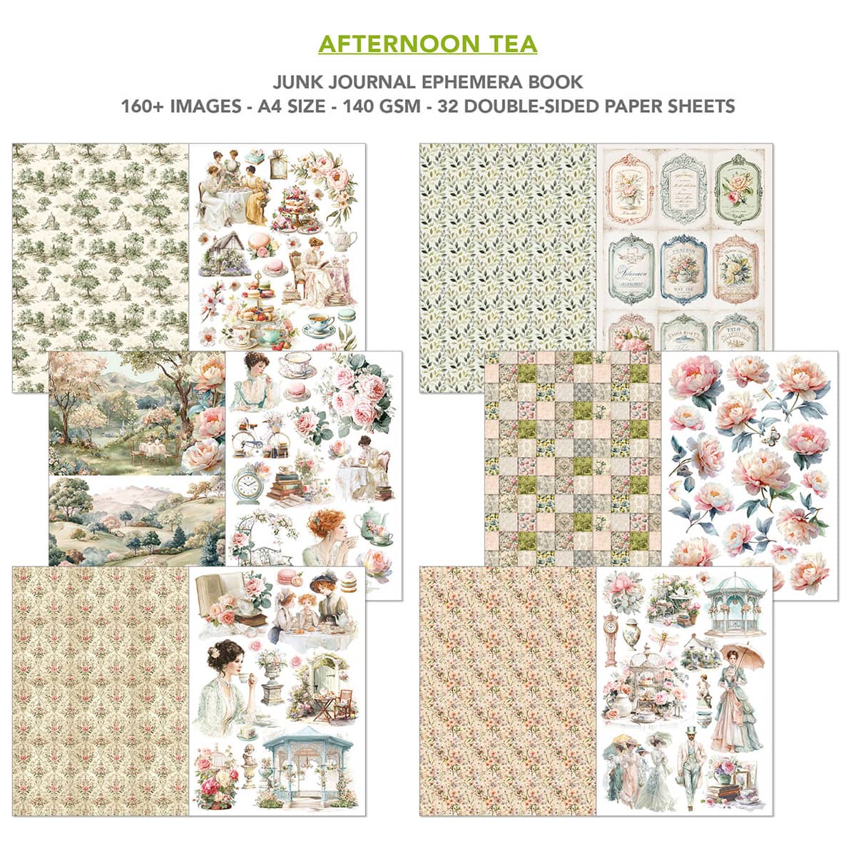Junk Journal & Ephemera book - Afternoon Tea - 3 - Ciao Bella - Tidformera