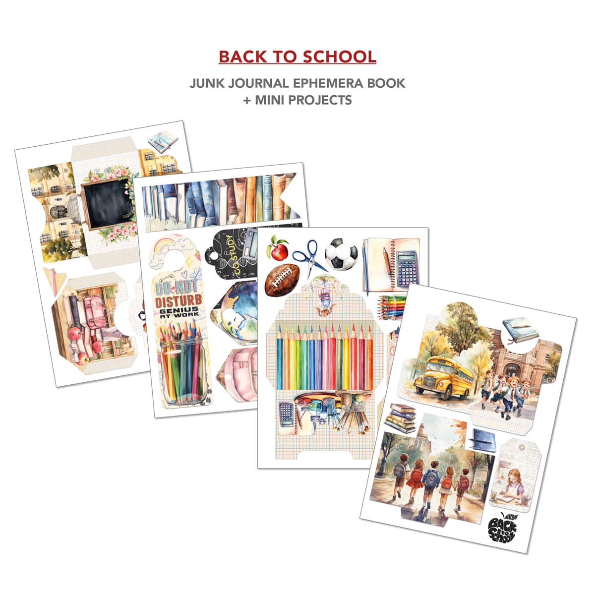 Junk Journal & Ephemera book - Back to school - 6 - Ciao Bella - Tidformera