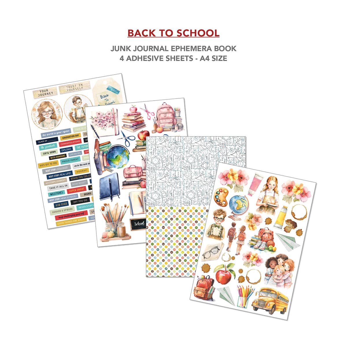 Junk Journal & Ephemera book - Back to school - 5 - Ciao Bella - Tidformera