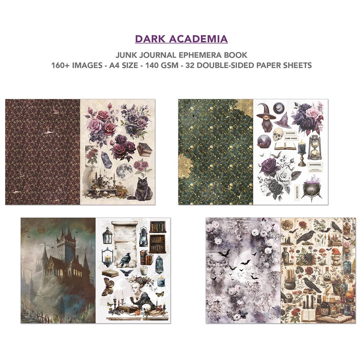 Junk Journal & Ephemera book - Dark Academia - 4 - Ciao Bella - Tidformera