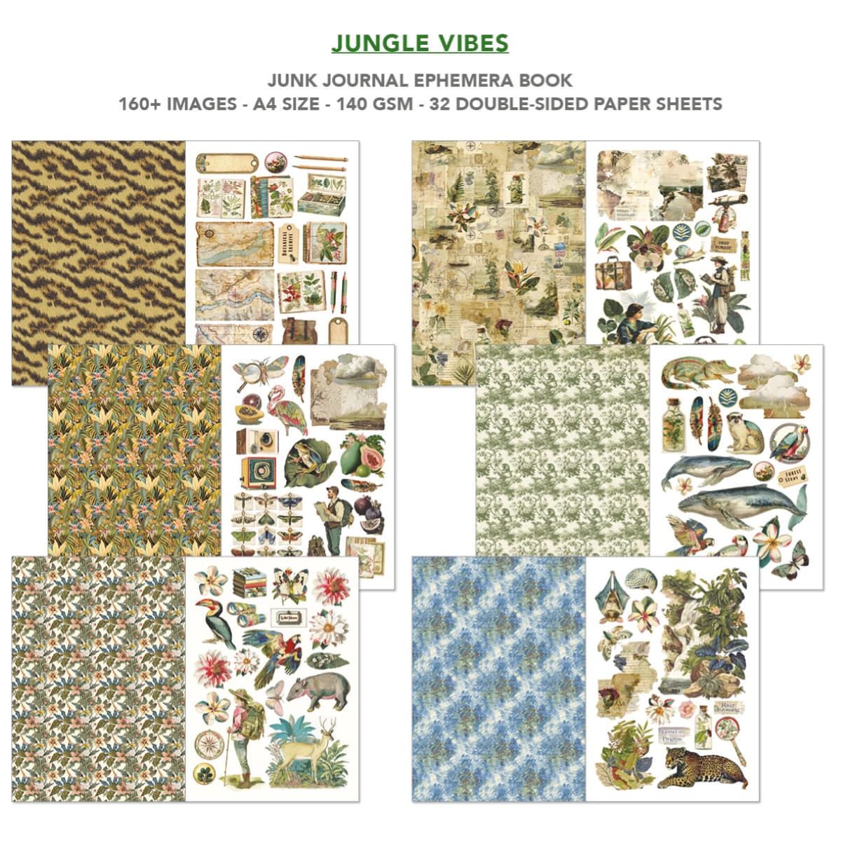 Junk Journal & Ephemera book - Jungle Vibes - 3 - Ciao Bella - Tidformera