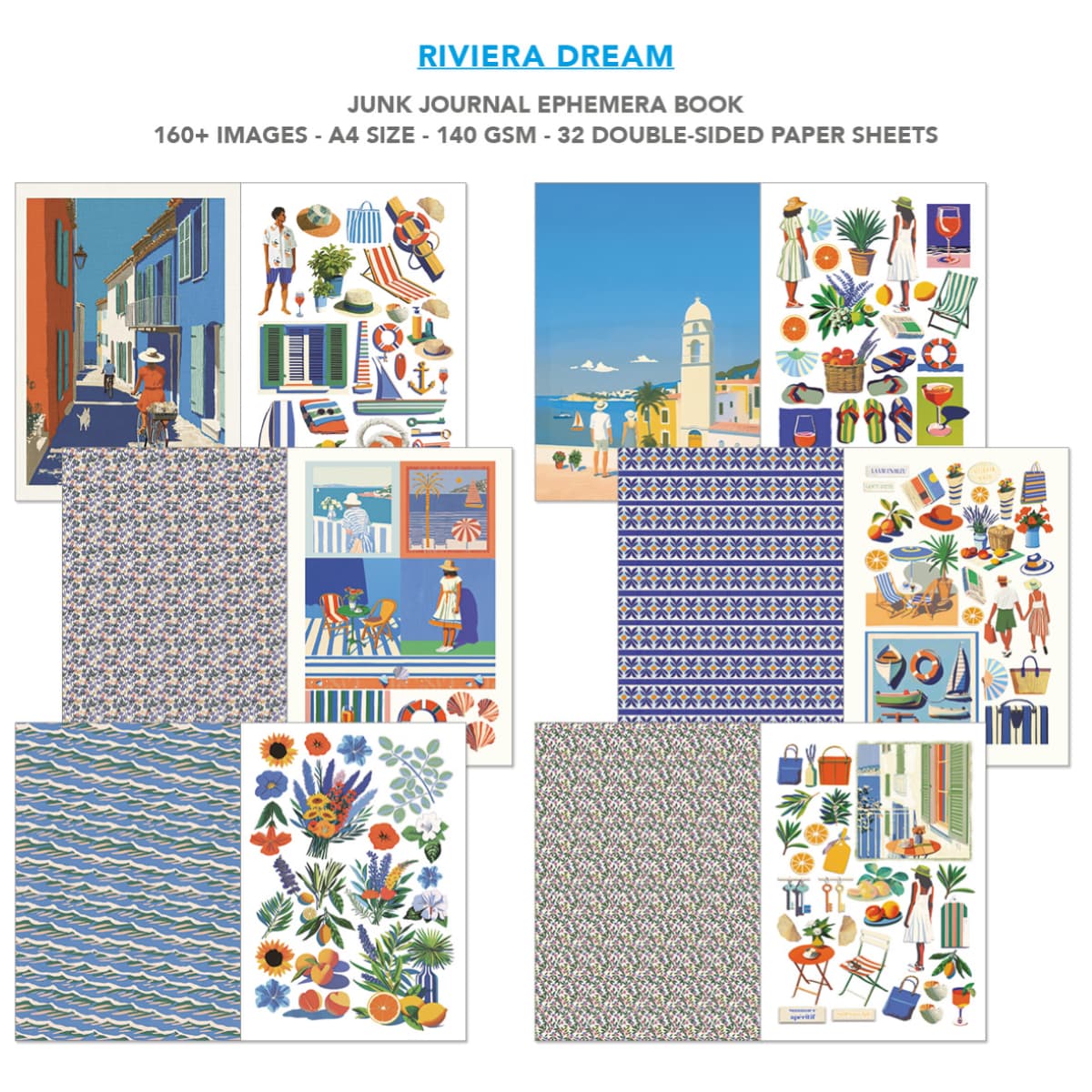 Junk Journal & Ephemera book - Riviera Dream - 2 - Ciao Bella - Tidformera