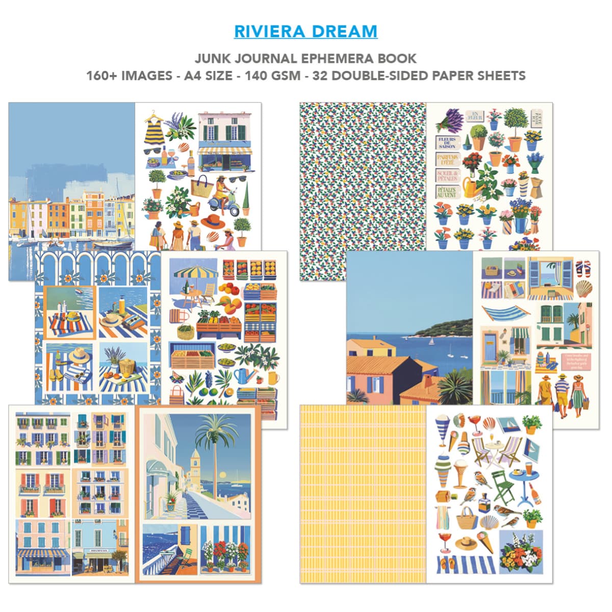 Junk Journal & Ephemera book - Riviera Dream - 3 - Ciao Bella - Tidformera