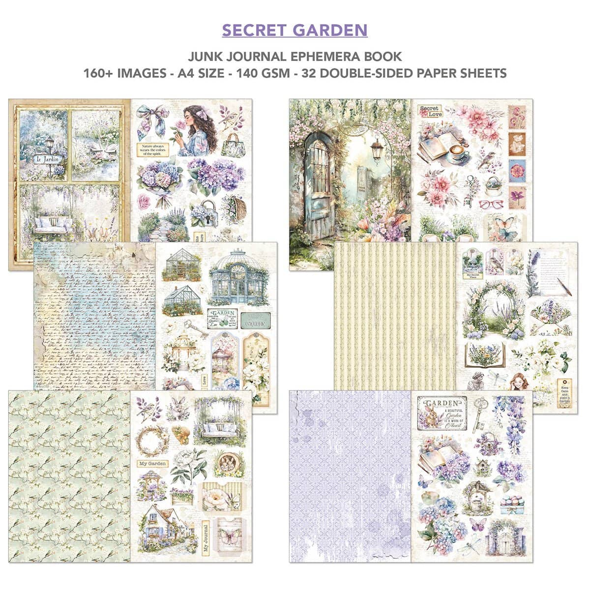 Junk Journal & Ephemera book - Secret garden - 3 - Ciao Bella - Tidformera