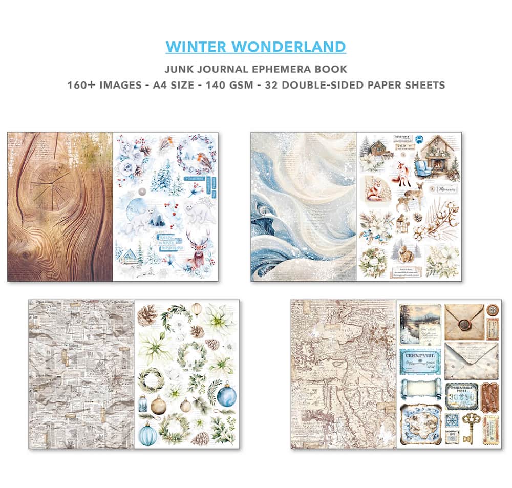 Junk Journal & Ephemera book - Winter Wonderland - 4 - Ciao Bella - Tidformera