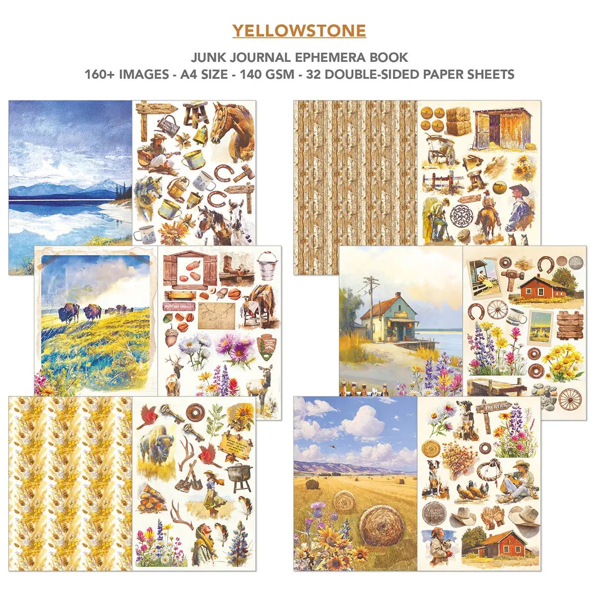 Junk Journal & Ephemera book - Yellowstone - 2 - Ciao Bella - Tidformera