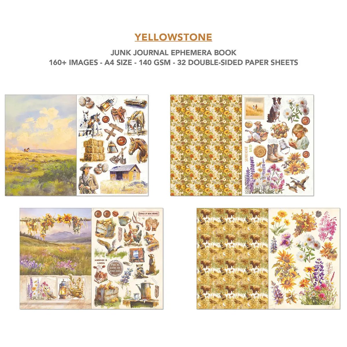 Junk Journal & Ephemera book - Yellowstone - 4 - Ciao Bella - Tidformera