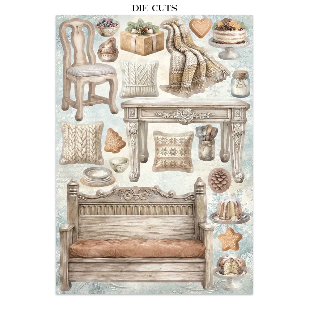 Junk Journal - White Christmas - 13 - Stamperia - Tidformera