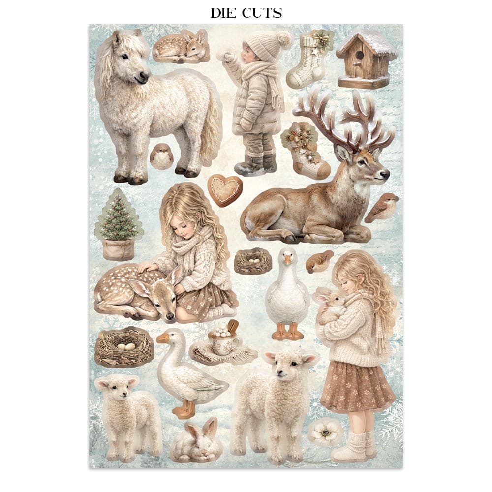 Junk Journal - White Christmas - 16 - Stamperia - Tidformera