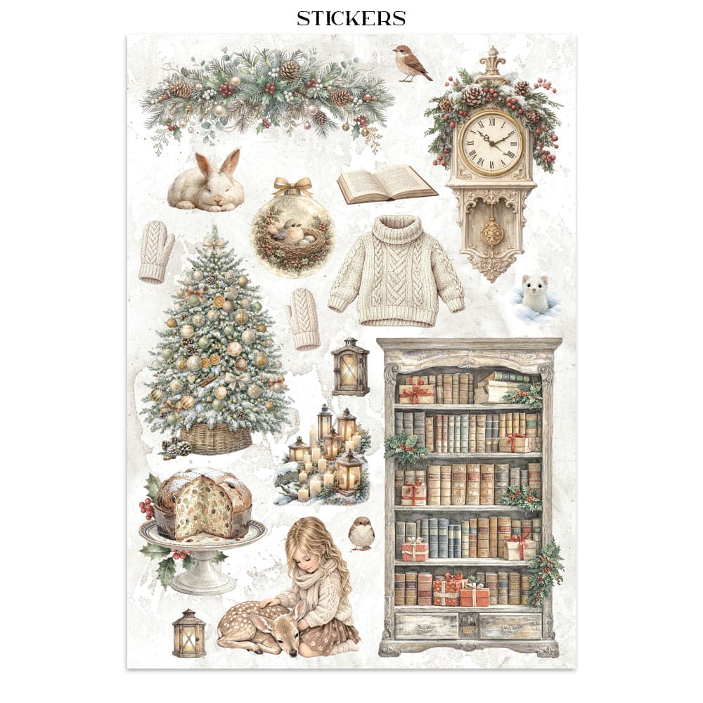 Junk Journal - White Christmas - 14 - Stamperia - Tidformera