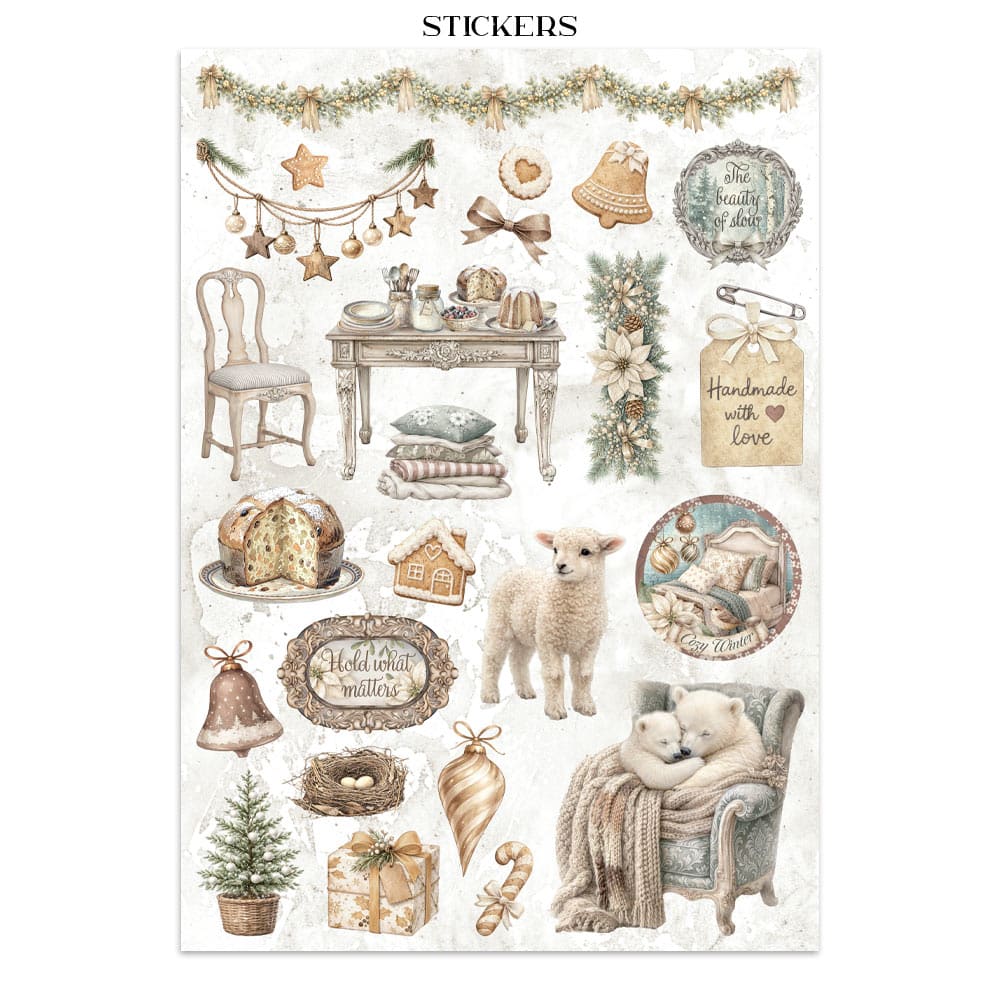 Junk Journal - White Christmas - 3 - Stamperia - Tidformera