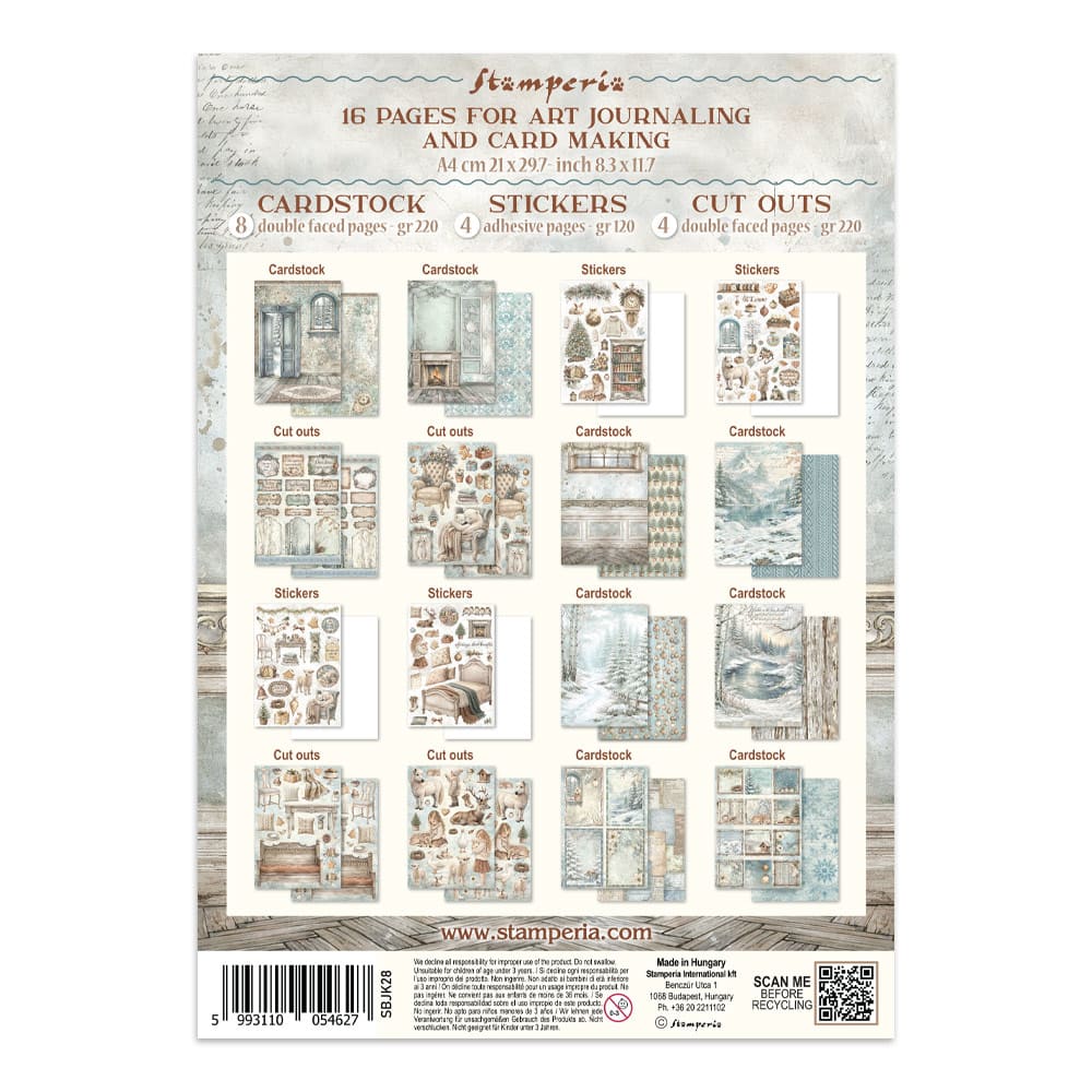 Junk Journal - White Christmas - 29 - Stamperia - Tidformera
