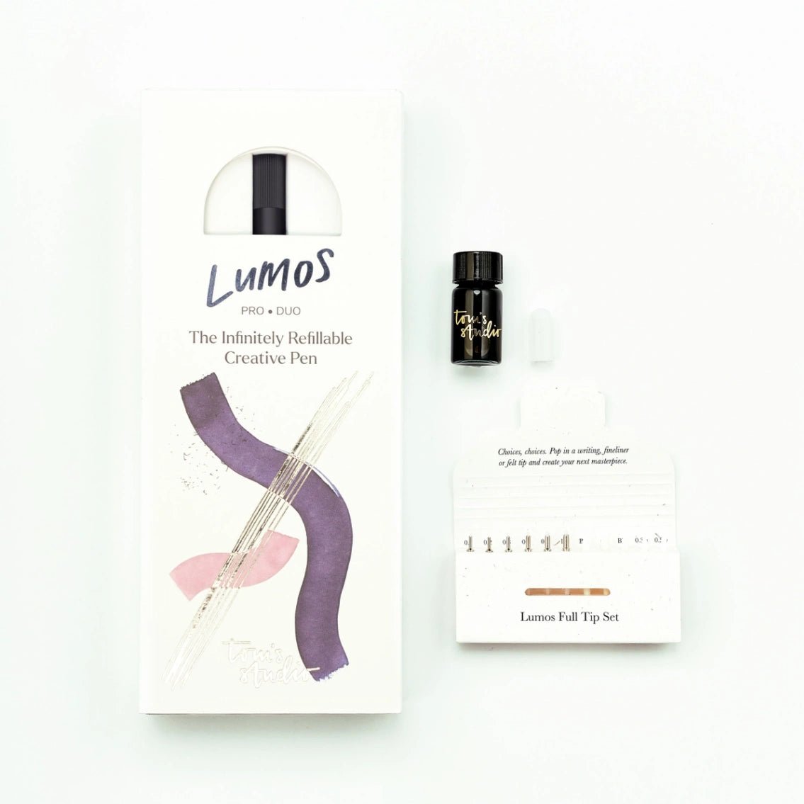 Lumos Pro Refillable Multi - Tip Pen - Duo Tip - Matte Black - 2 - Tom's Studio - Tidformera