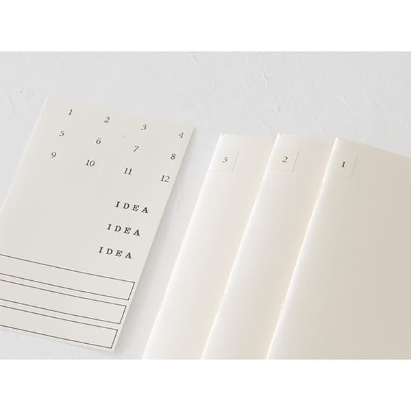MD Notebook Light - Skrivhäfte - 3 - pack A4 - Rutad - 6 - Midori - Tidformera