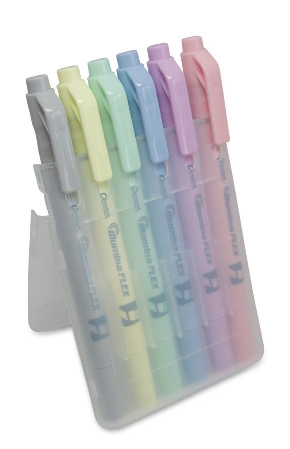 Överstrykningspennor - Illumina Flex Pastel set 6 - pack - 1 - Pentel - Tidformera