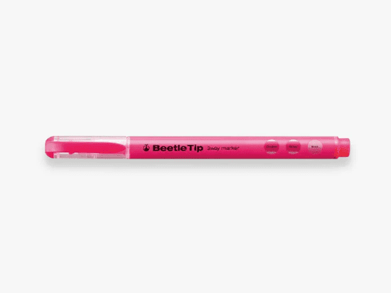 Överstrykningspenna Beetle Tip 3 - way Marker - Pink - 5 - Kokuyo - Tidformera