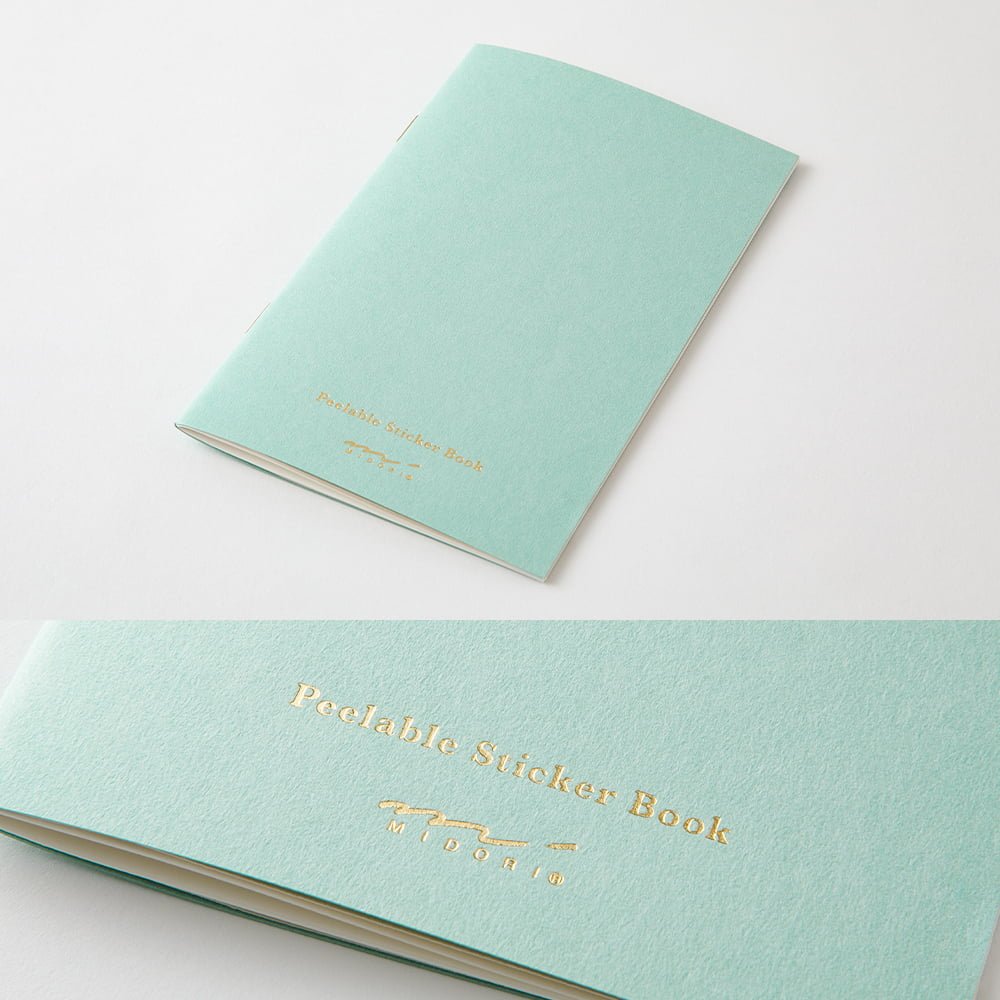 Peelable Sticker Book - Blue - 2 - Midori - Tidformera