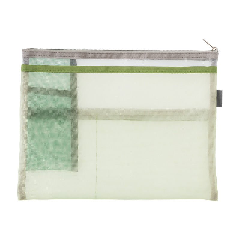 Pen & Tool Pouch Mesh B5 - Green - 4 - Midori - Tidformera