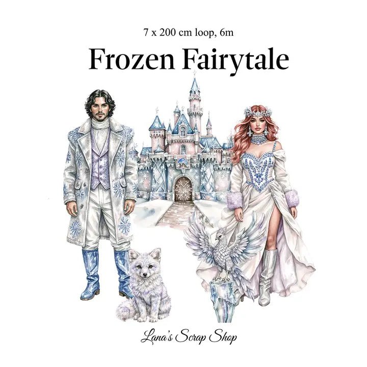 Pet Tape - Lana - 70 mm - Frozen Fairytale - 2 - Lana's Scrap Shop - Tidformera