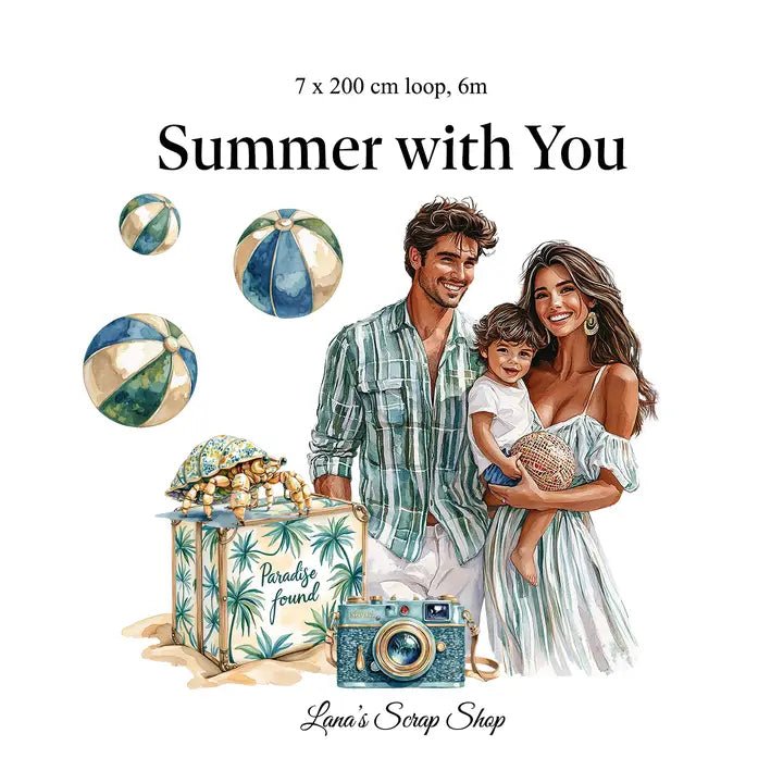 Pet Tape - Lana - 70 mm - Summer with You - 2 - Lana's Scrap Shop - Tidformera