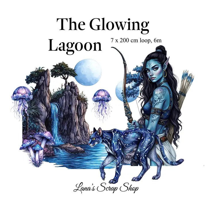 Pet Tape - Lana - 70 mm - The Glowing Lagoon - 2 - Lana's Scrap Shop - Tidformera