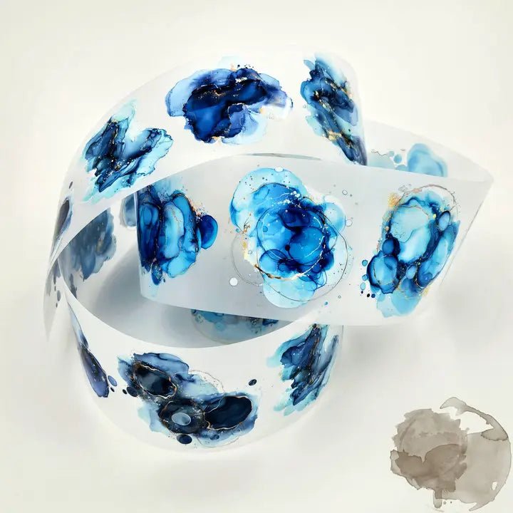 Pet Tape - MIC - Blue Splash Foiled & Embossed 60 mm - 1 - MIC & MIM Premium Paper Shop - Tidformera
