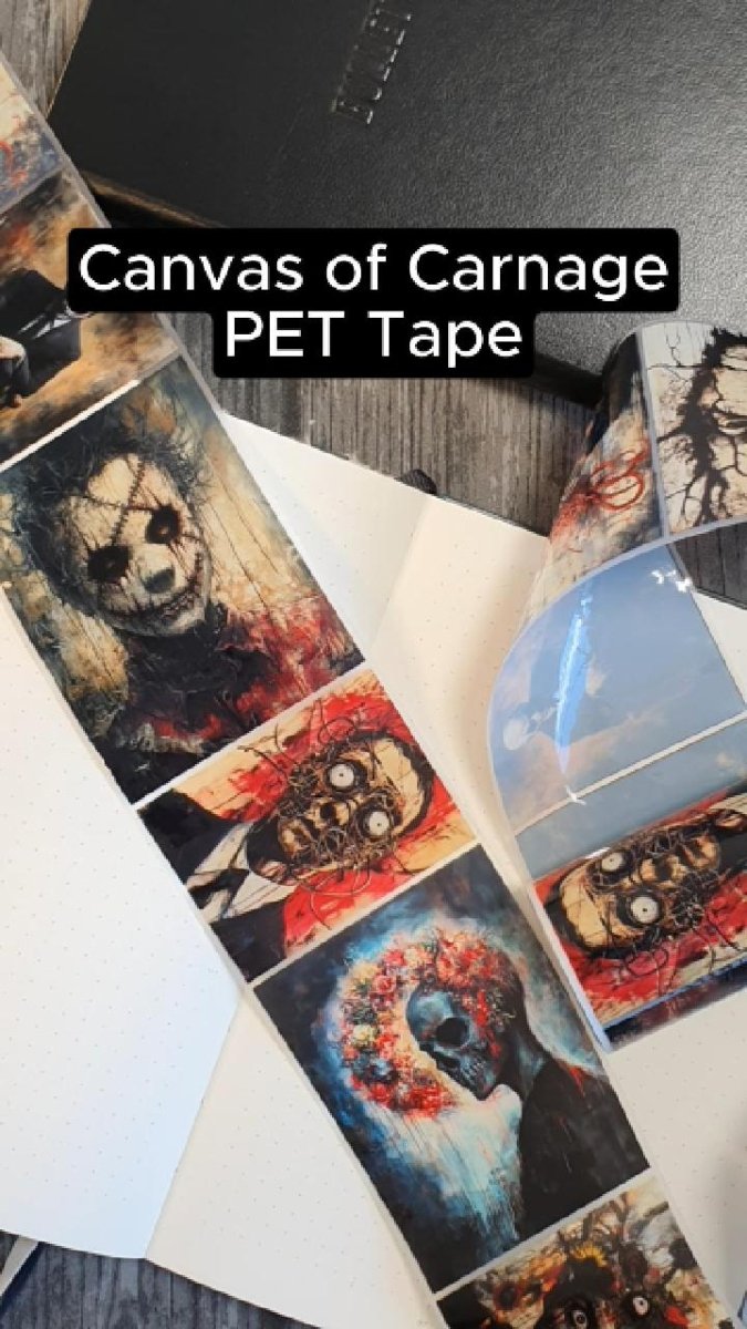 Pet Tape - MIC - Canvas of Carnage Glossy & Embossed 60 mm - 6 - MIC & MIM Premium Paper Shop - Tidformera