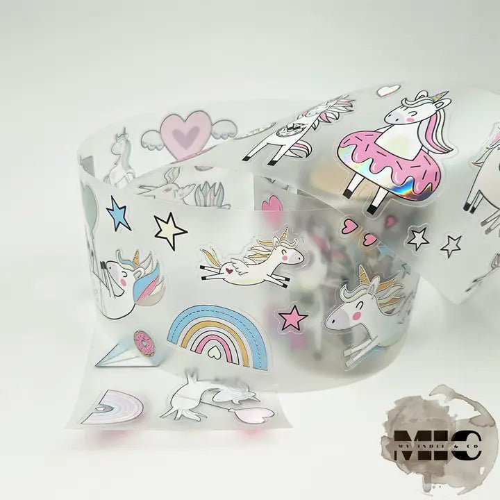Pet Tape Pre - cut - MIC - Donut Worry 3D Silver Foiled 70 mm - 1 - MIC & MIM Premium Paper Shop - Tidformera