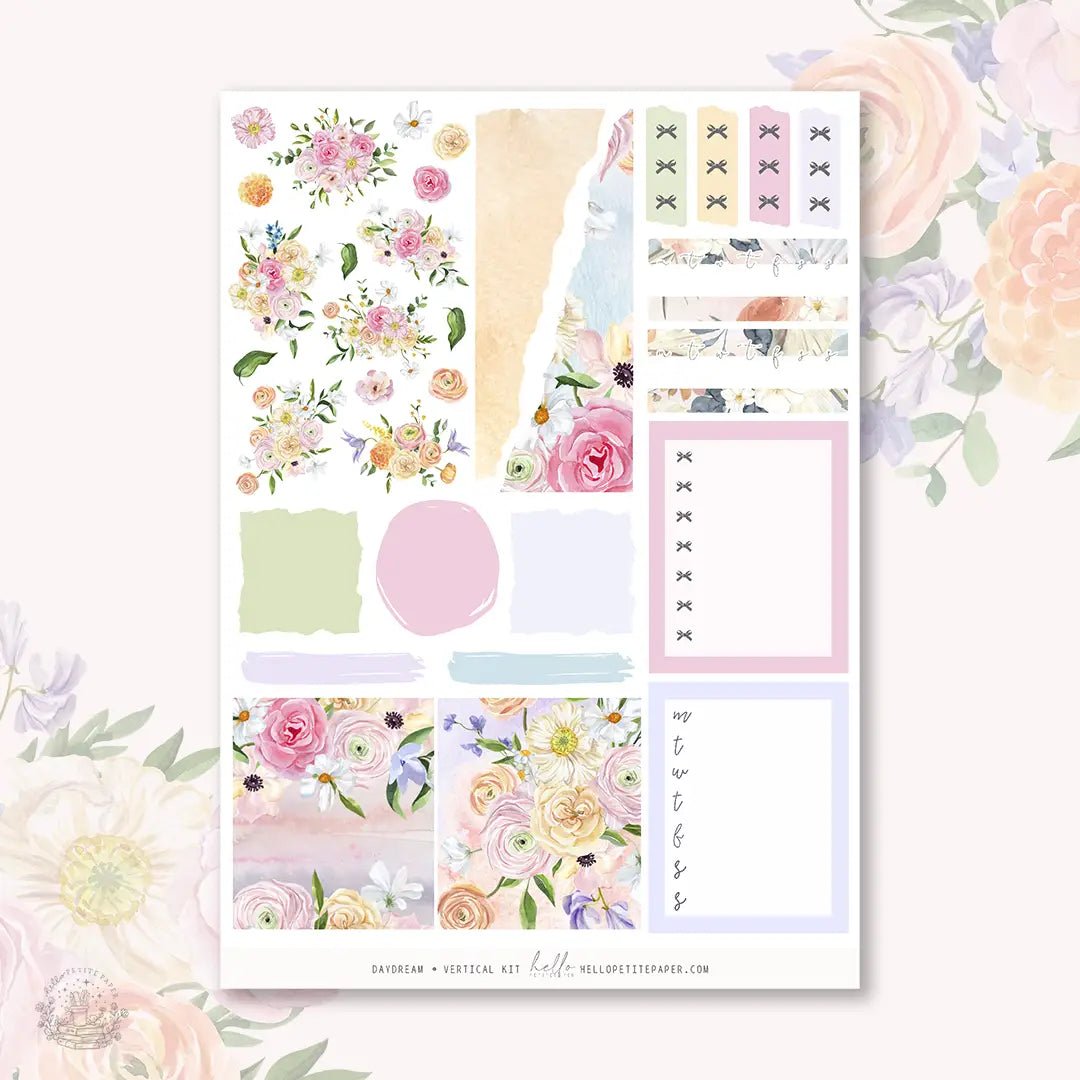 Planner Sticker Kit - Daydream - 2 - Hello Petite Paper - Tidformera