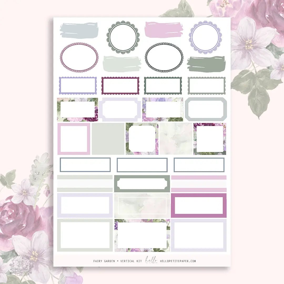 Planner Sticker Kit - Fairy Garden - 3 - Hello Petite Paper - Tidformera