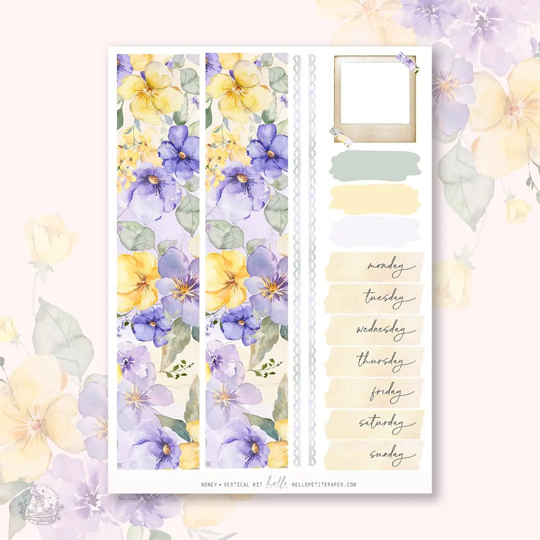 Planner Sticker Kit - Honey - 2 - Hello Petite Paper - Tidformera