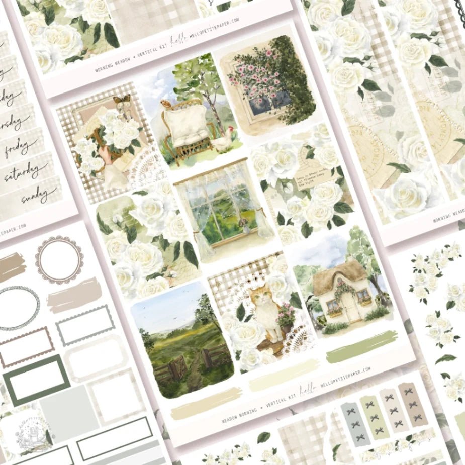 Planner Sticker Kit - Morning Meadow - 1 - Hello Petite Paper - Tidformera