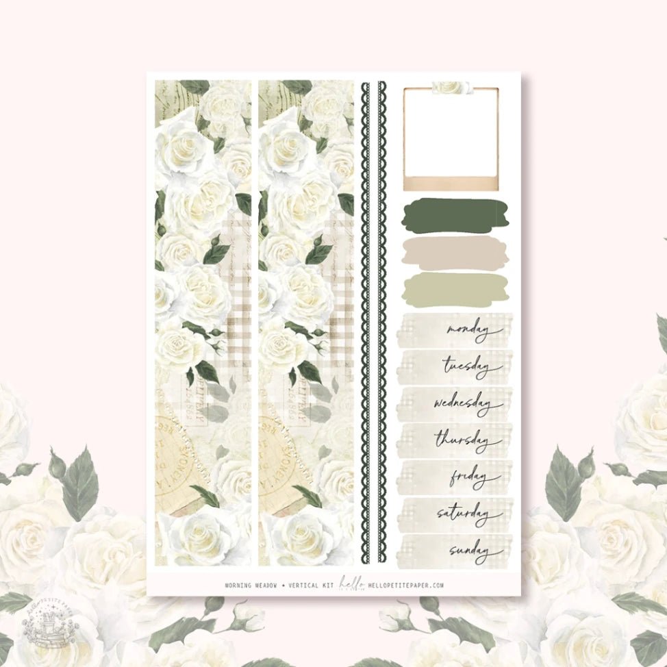 Planner Sticker Kit - Morning Meadow - 2 - Hello Petite Paper - Tidformera