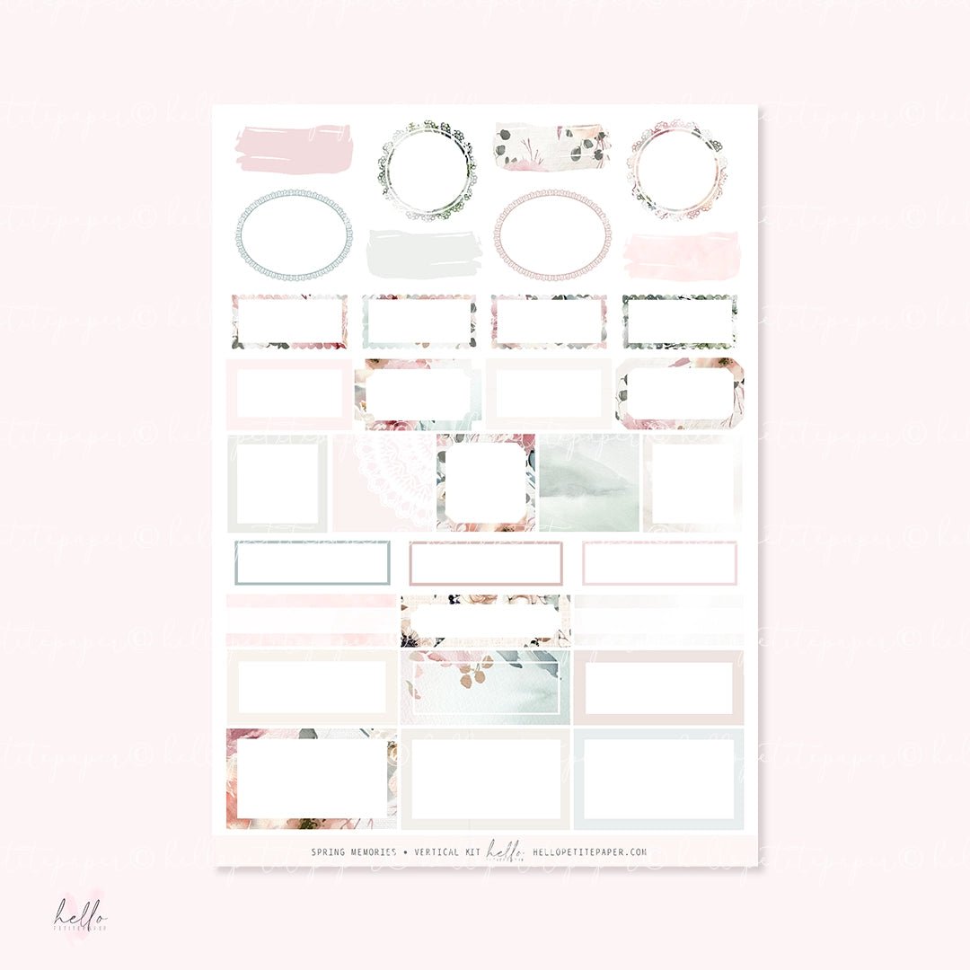 Planner Sticker Kit - Spring Memories - 3 - Hello Petite Paper - Tidformera