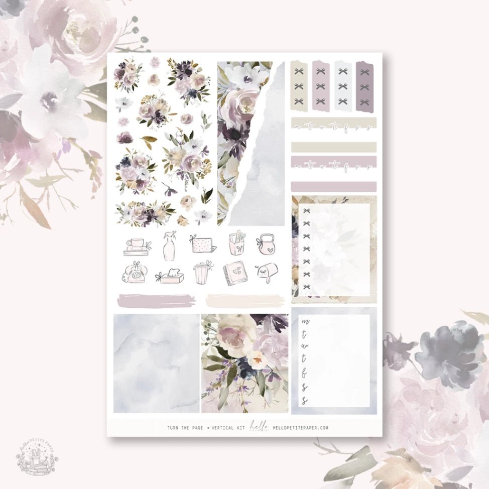 Planner Sticker Kit - Turn the Page - 4 - Hello Petite Paper - Tidformera
