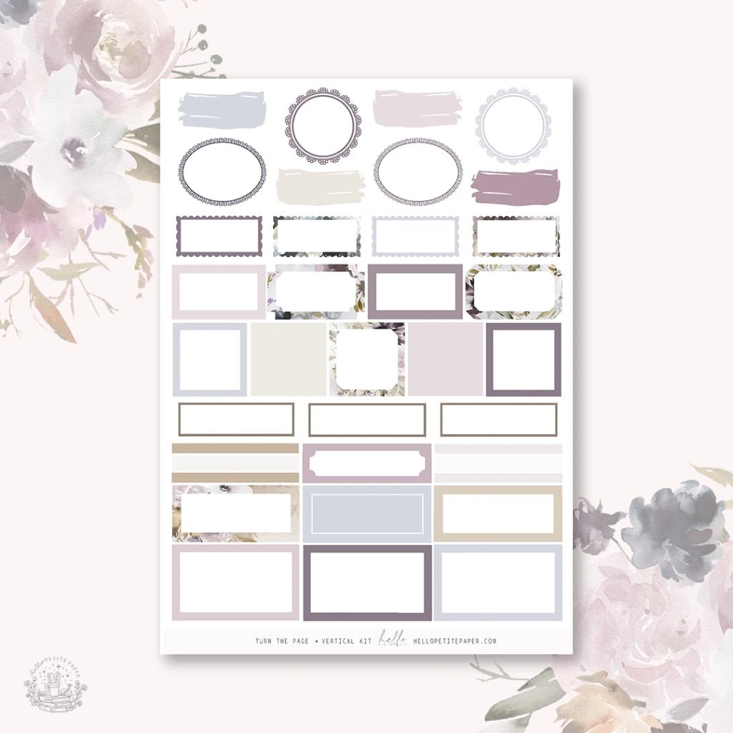 Planner Sticker Kit - Turn the Page - 3 - Hello Petite Paper - Tidformera