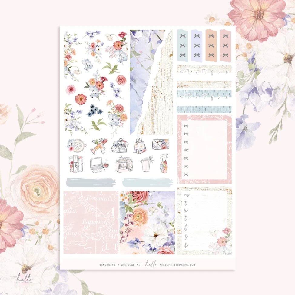 Planner Sticker Kit - Wandering - 3 - Hello Petite Paper - Tidformera