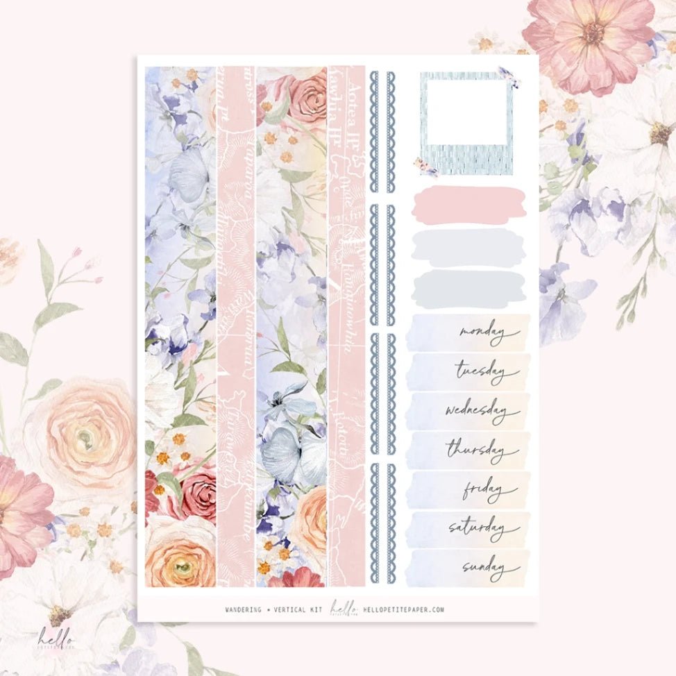 Planner Sticker Kit - Wandering - 2 - Hello Petite Paper - Tidformera