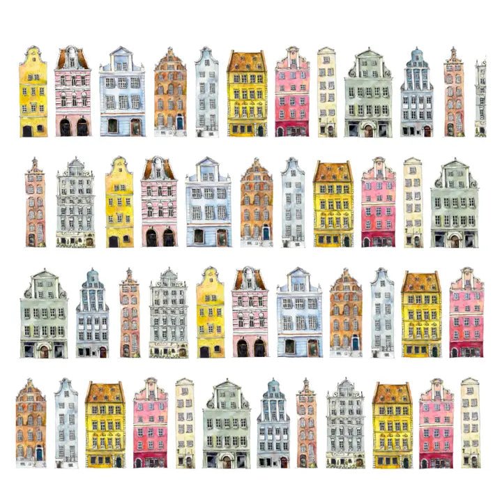 Pre cut Pet Tape - Penpaling Paula - Amsterdam Houses - 2 - Penpaling Paula - Tidformera