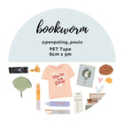 Pre cut Pet Tape - Penpaling Paula - Bookworm - 1 - Penpaling Paula - Tidformera