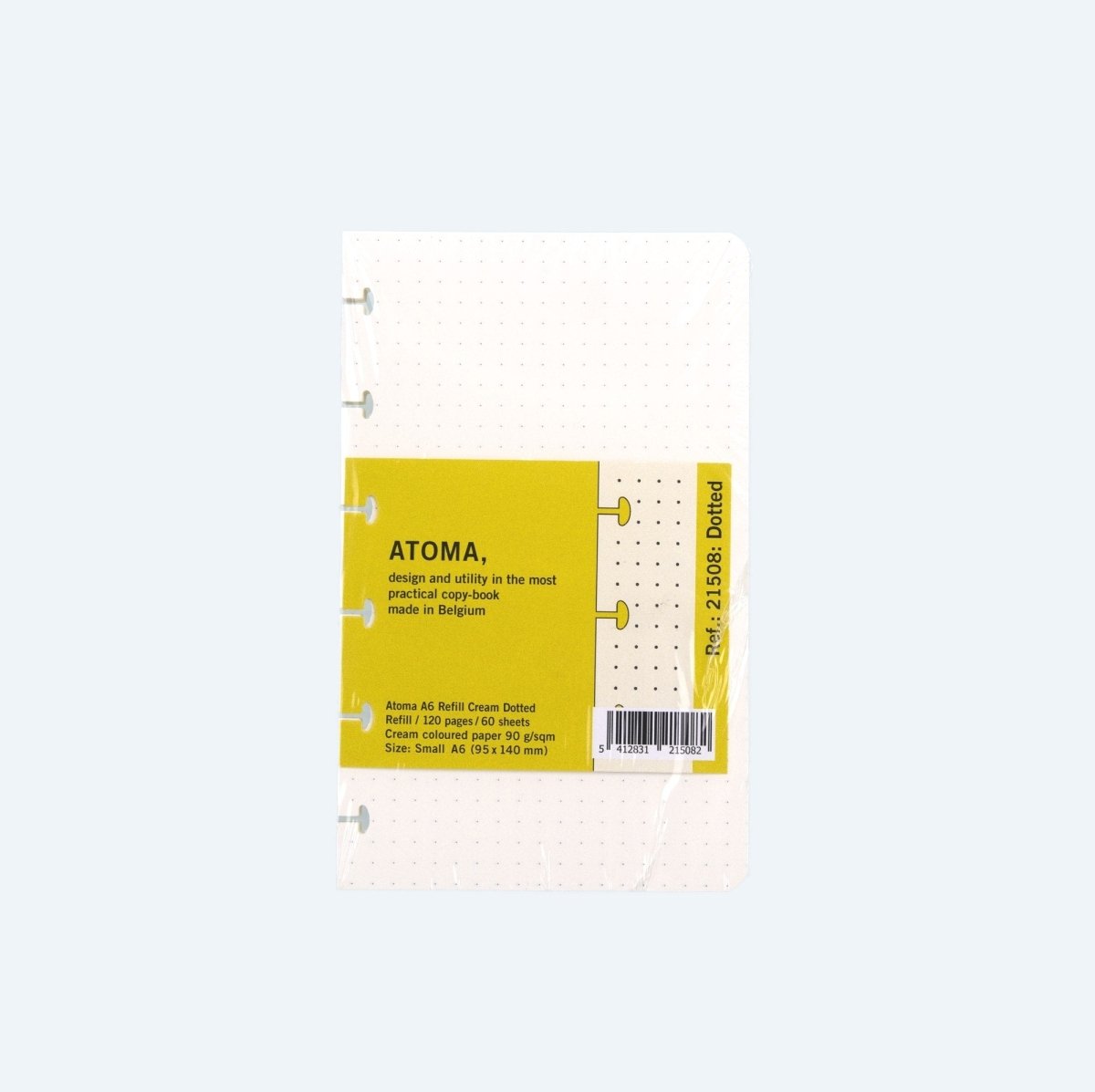 Refill Atoma Notebook A6 - Dotted från Atoma. Framsida av förpackning. Tidformera