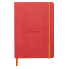 Rhodiarama Anteckningsböcker Dotted Coral från Rhodia - Rosa anteckningsbok med orange bokmärkesband samt gummiband för stängning. - Tidformera