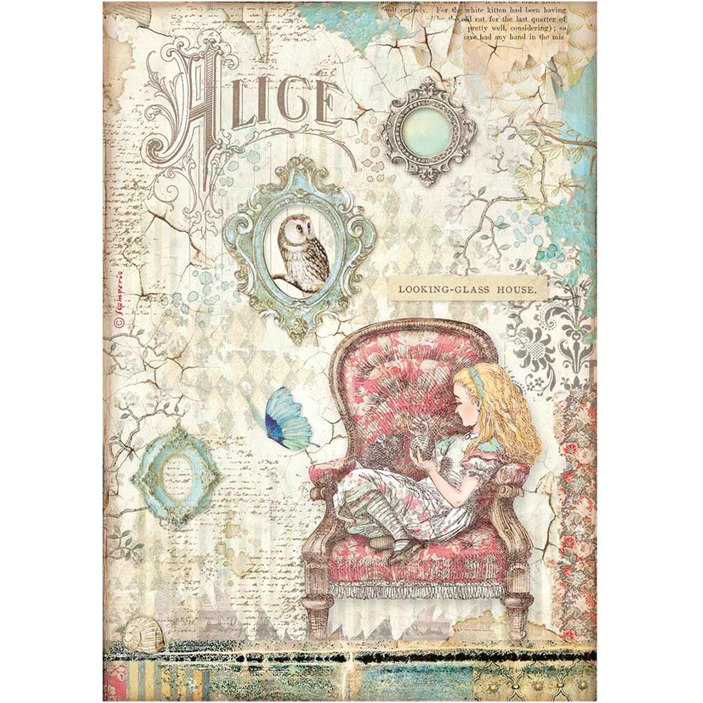 Rice Paper A4 - Alice - 6 - pack - 7 - Stamperia - Tidformera