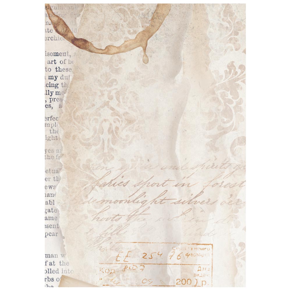 Rice Paper A6 - Quiet Days - Backgrounds - 8 - pack - 8 - Stamperia - Tidformera