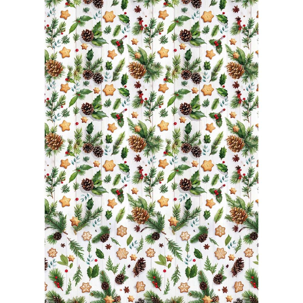 Rice Paper Art set - A5 - 8 - pack - Hot Cocoa & Holly - 8 - Ciao Bella - Tidformera