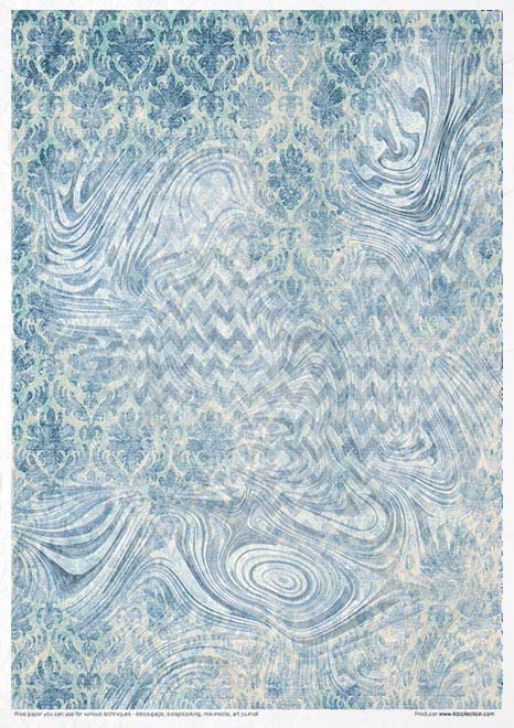 Rice paper set - A4 - Four elements - Water - 4 - ITD Collection - Tidformera
