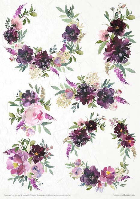 Rice paper set - A4 - Garden of Dreams - 8 - ITD Collection - Tidformera