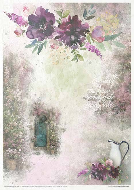 Rice paper set - A4 - Garden of Dreams - 7 - ITD Collection - Tidformera